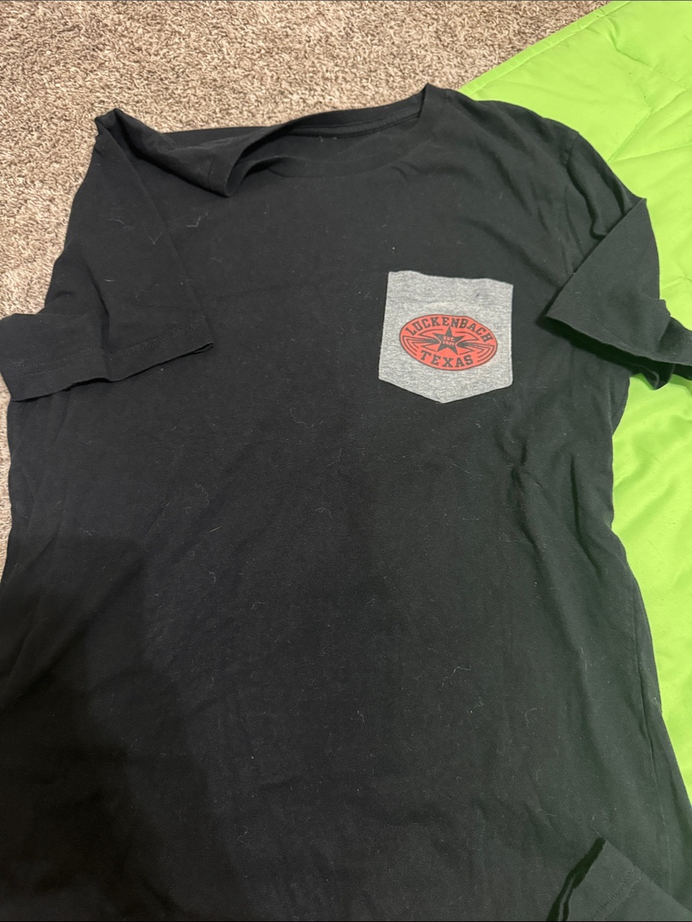 Black Short-Sleeve Luckenbach Pocket Tee